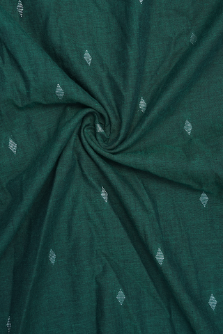 Chinese Collar Zari Buttas Forest Green Cotton Long Kurta