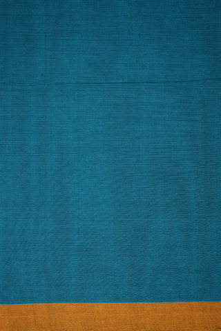 Threadwork Buttas Prussian Teal Blue Coimbatore Cotton Saree