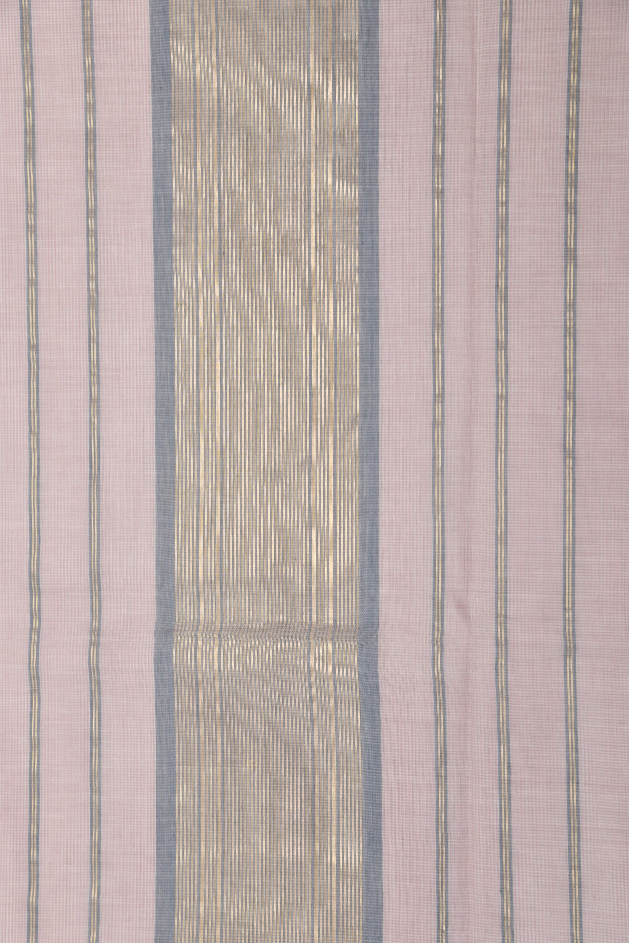 Contrast Border Dusty Pastel Violet Maheshwari Silk Cotton Saree
