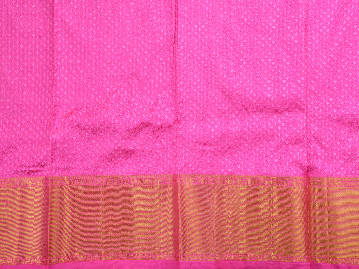 Contrast Border Jade Green Kanchipuram Silk Pavadai Sattai Material