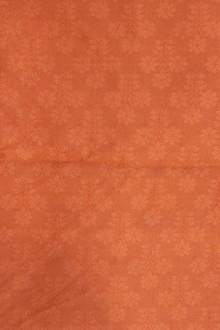 Contrast Border Dusty Orange Semi Silk Saree