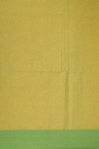 Contrast Border In Plain Yellow Bengal Cotton Saree