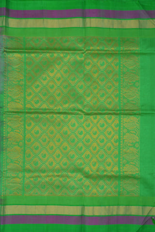 Contrast Border Magenta Traditional Silk Cotton Saree