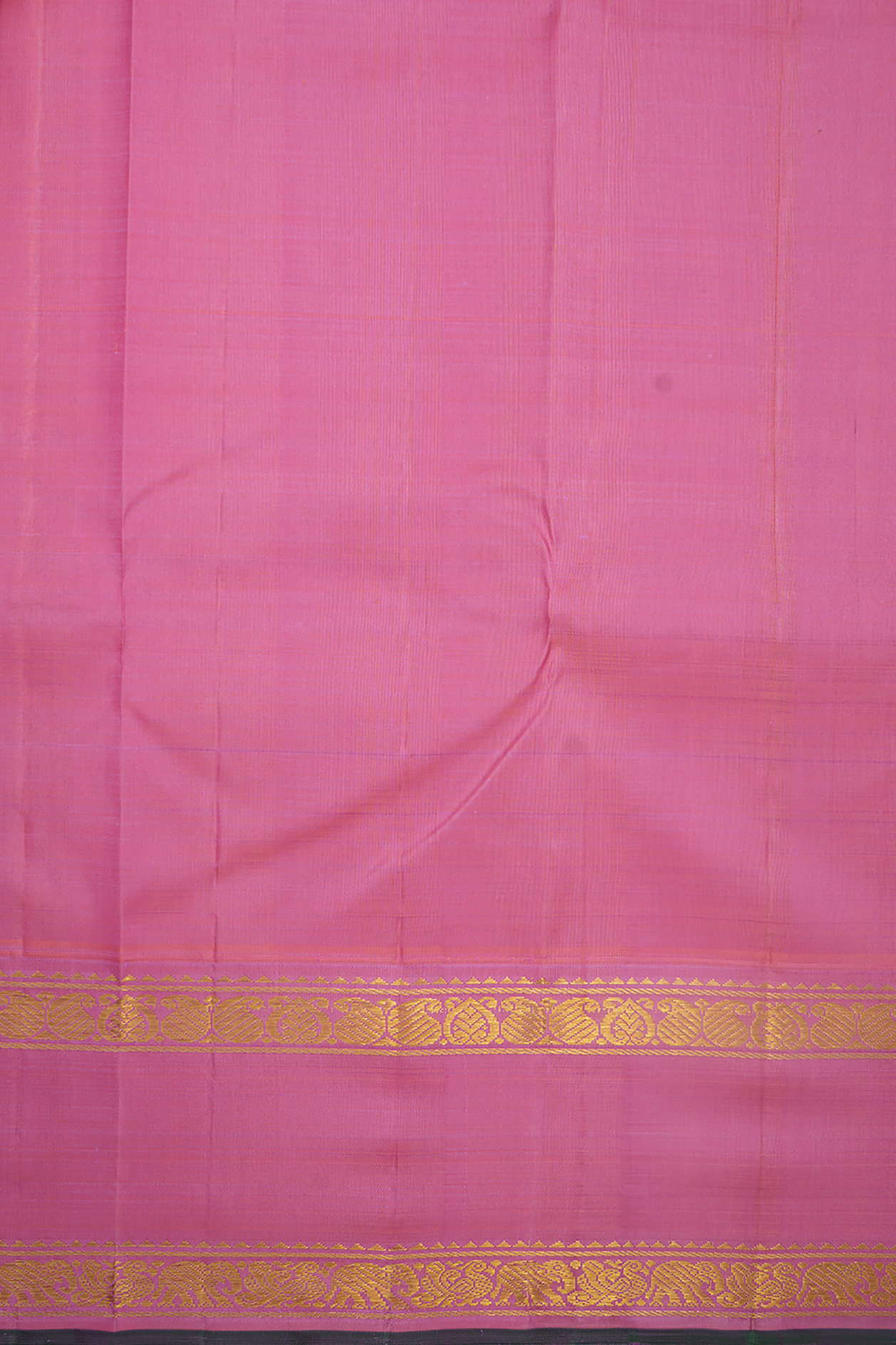 Contrast Border Plain Beige Kanchipuram Silk Saree
