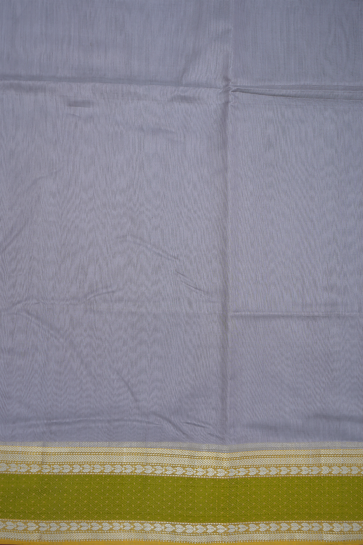 Contrast Border Plain Steel Blue Maheswari Silk Cotton Saree