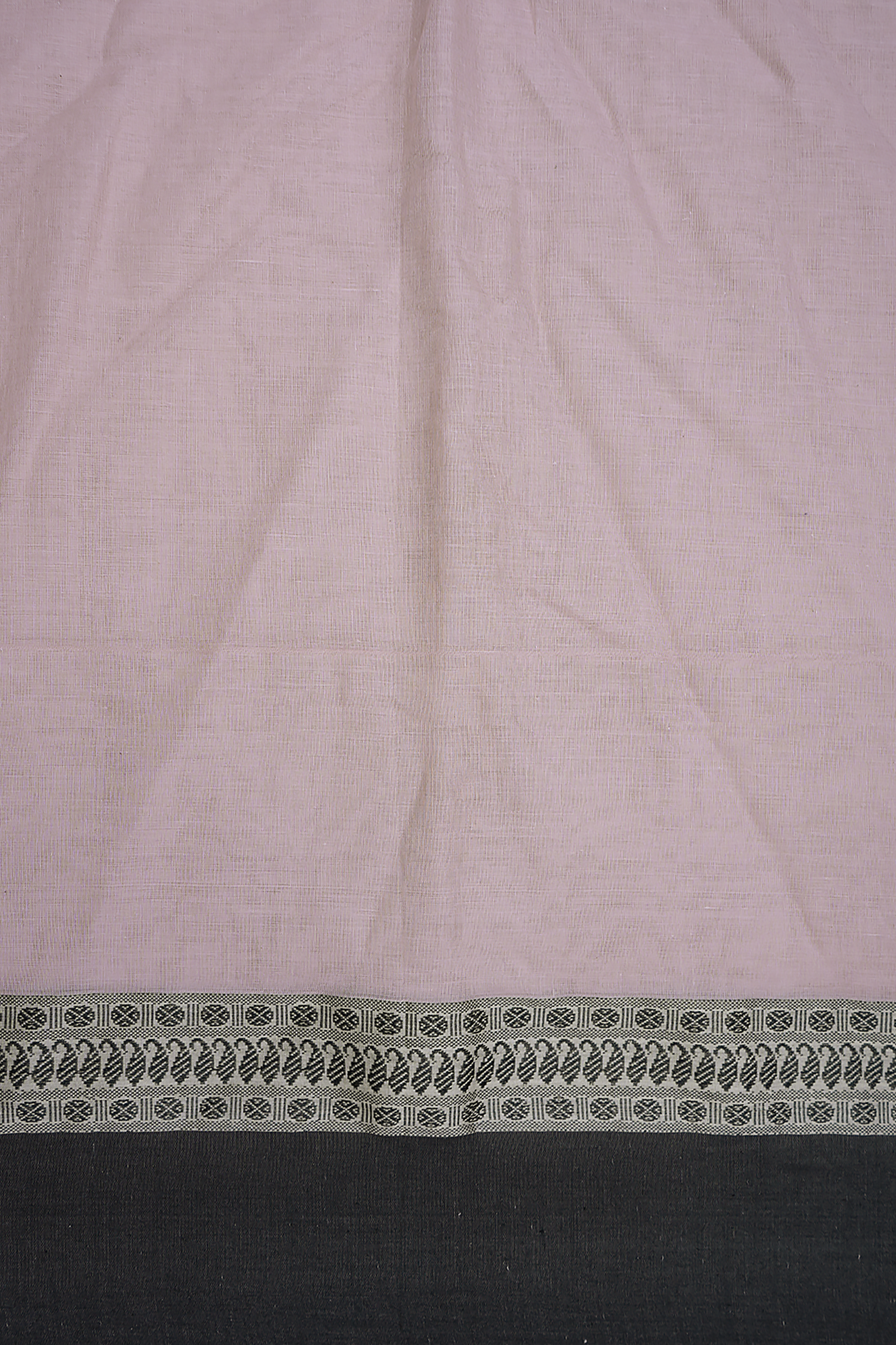 Contrast Border Powder Pink Bengal Cotton Saree
