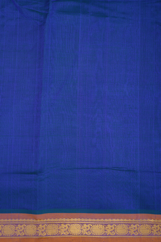 Contrast Border Royal Blue Silk Cotton Saree