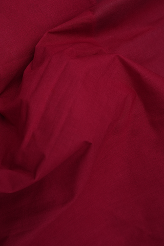 Contrast Border Ruby Red Nine Yards Sungudi Cotton Saree