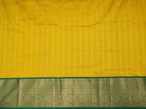 Contrast Border Sunflower Yellow Pavadai Sattai Material