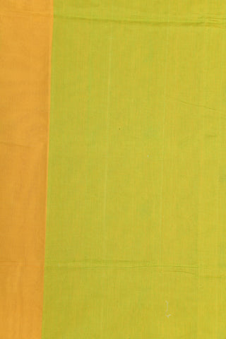 Contrast Border With Thread Work Diamond Buttis Lemon Yellow Coimbatore Cotton Saree