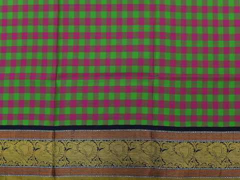 Contrast Korvai Border Multicolor Pavadai Sattai Material