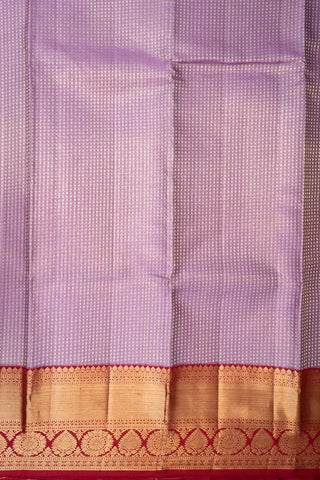 Contrast Korvai Border Pastel Violet Kanchipuram Silk Saree