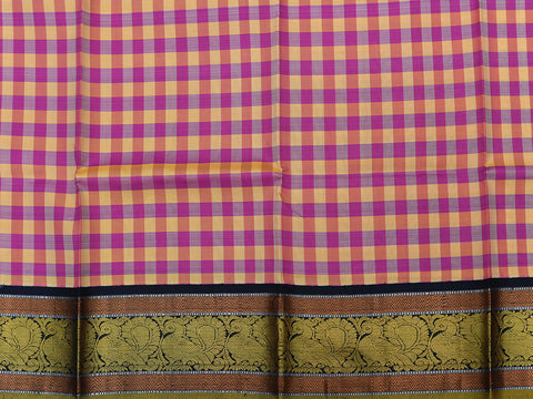 Contrast Border Multicolor Pavadai Sattai Material