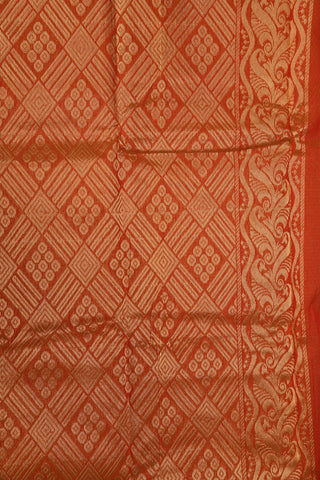 Contrast Korvai Border With Peacock Zari Butta Beige Semi Kora Silk Cotton Saree