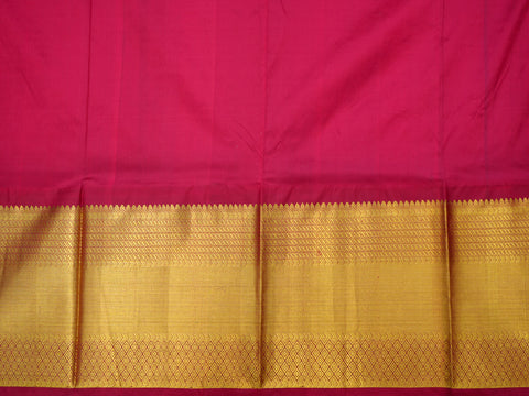 Contrast Korvai Traditional Border With Meenakari Work Mango Yellow Silk Pavadai Sattai Material