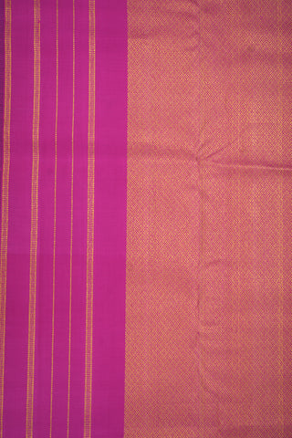 Contrast Korvai Zari Border Purple Nine Yards Silk Saree