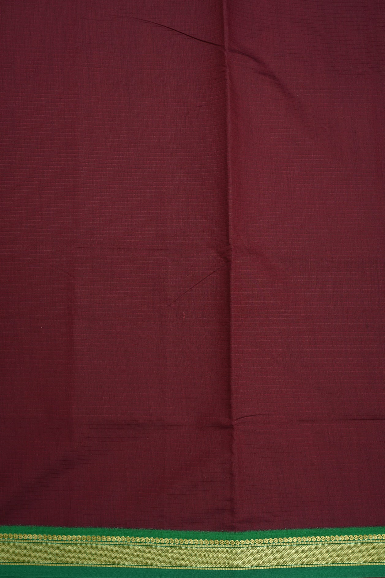 Contrast Kuyil Kann And Paisley Zari Border Berry Red Kalyani Cotton Saree