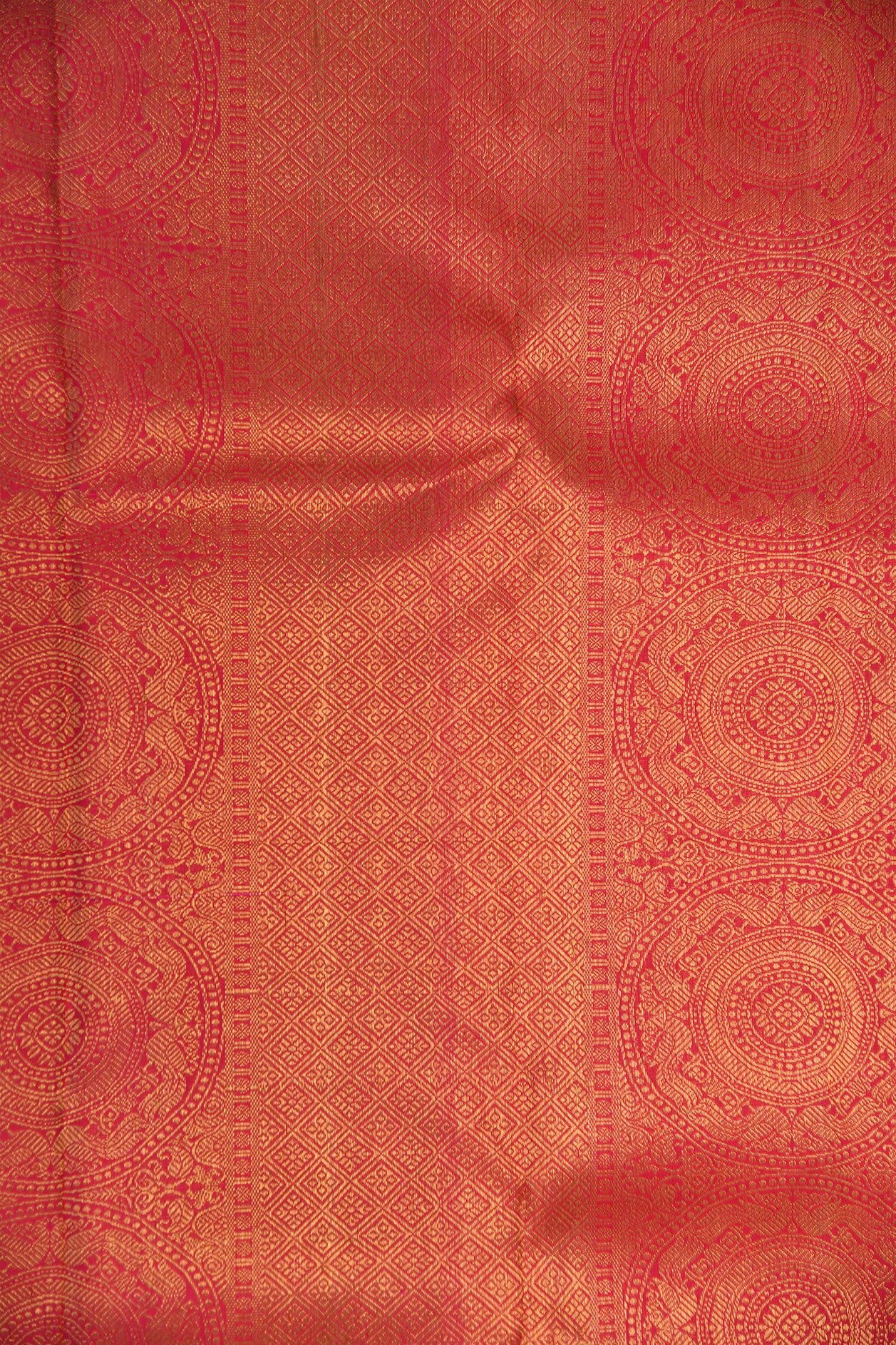 Contrast Mandala Design Border In Brocade Violet Kanchipuram Silk Saree