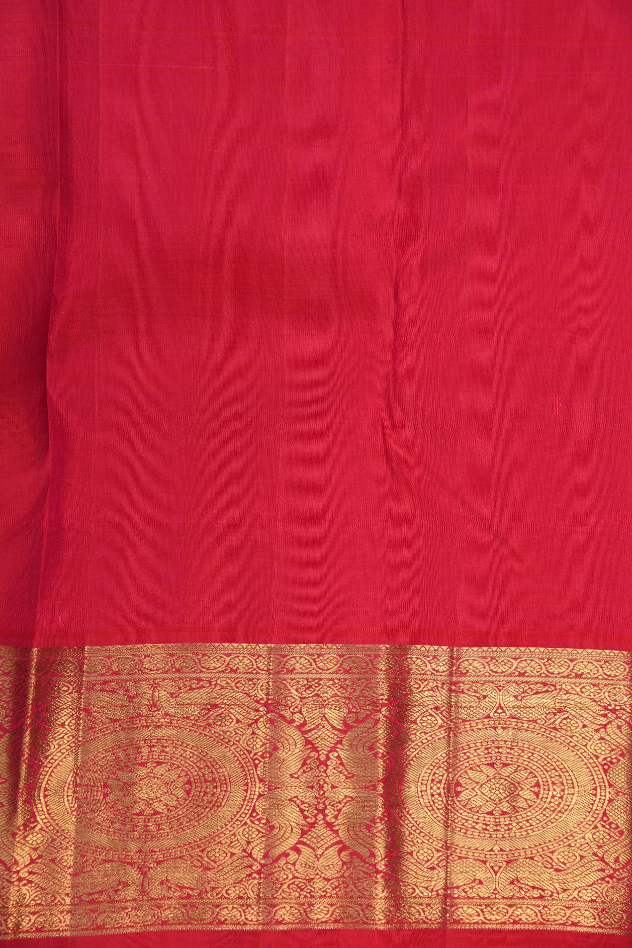 Contrast Mandala Design Border In Brocade Violet Kanchipuram Silk Saree