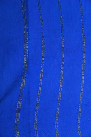 Contrast Paisley Zari Border With Small Circle Printed Navy Blue Sungudi Cotton Saree
