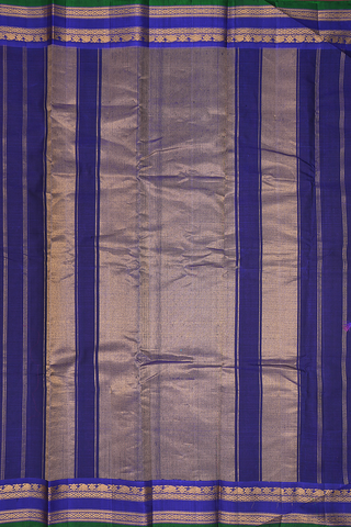 Contrast Silk Zari Border Berry Purple Gadwal Cotton Saree