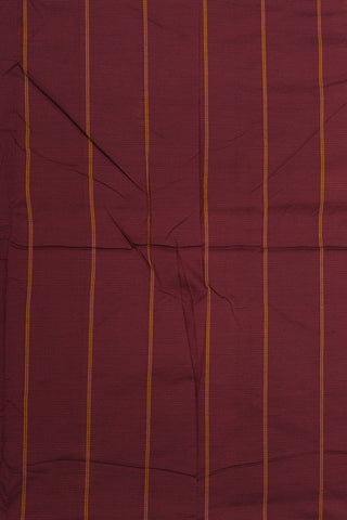 Contrast Temple Border In Small Checks Marigold Orange Semi Dharwad Cotton Saree