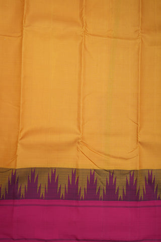 Ganga Jamuna Border Mustard Yellow Kanchipuram Silk Saree