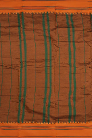 Contrast Threadwork Border Emerald Green Dharwad Cotton Saree