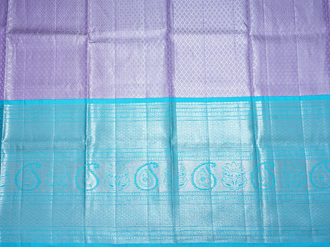 Contrast Traditional Border Lavender Pavadai Sattai Material