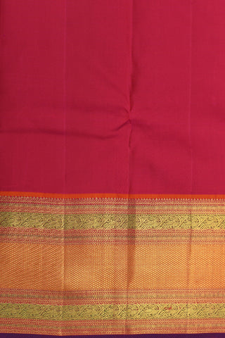 Paisley Buttas With Traditional Zari Border Mango Yellow Kanchipuram Silk Saree