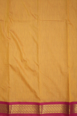 Contrast Zari Border Golden Yellow Apoorva Semi Silk Saree