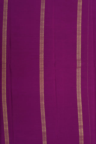 Jacquard Cerulean Blue Mysore Silk Saree