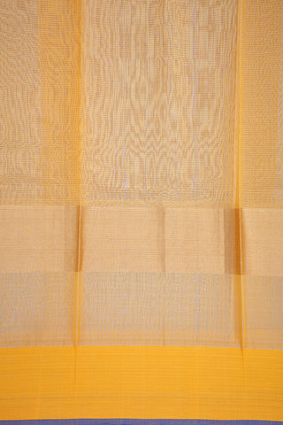 Contrast Zari Border Ivory Kora Silk Cotton Saree