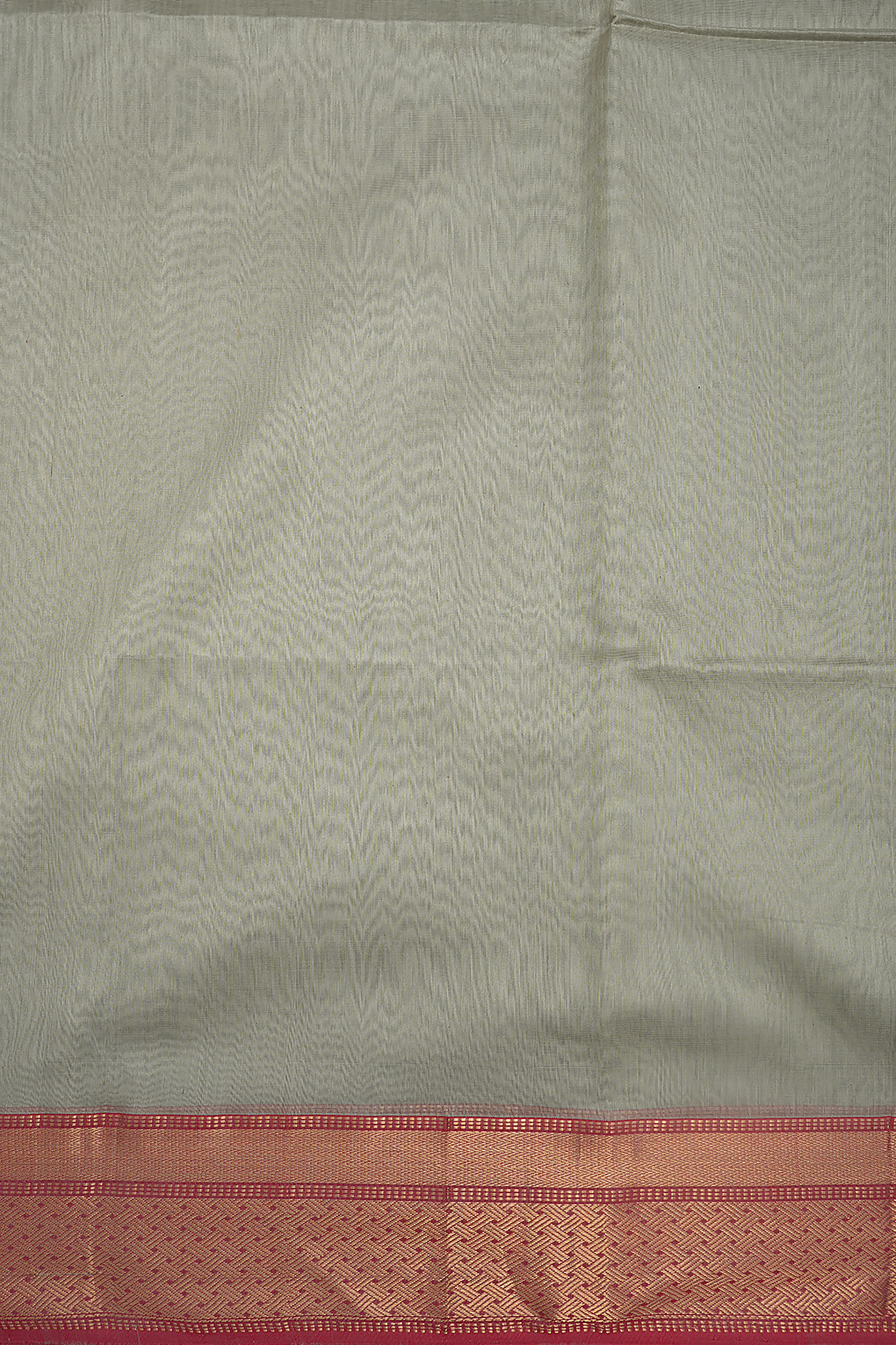 Contrast Zari Border Plain Grey Maheswari Silk Cotton Saree
