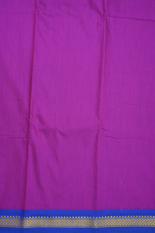 Contrast Zari Border Purple Pink Apoorva Semi Silk Saree