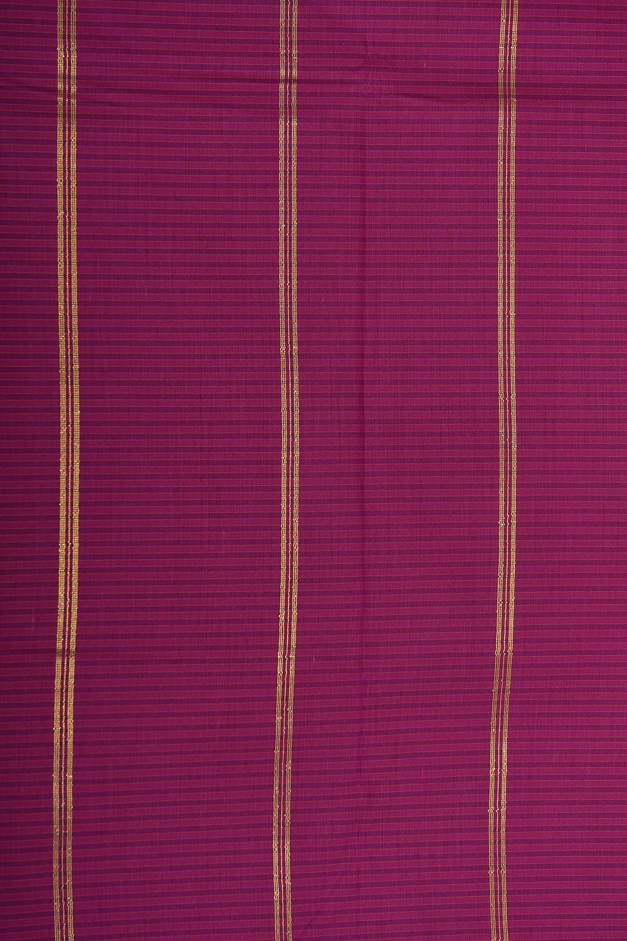 Contrast Zari Border With Monochrome Stripe Maroon Apoorva Cotton Saree