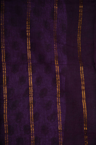 Contrast Zari Border With Paisley Printed Lavender Sungudi Cotton Saree