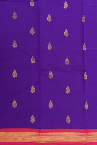 Contrast Zari Border With Thilagam Buttas Brinjal Purple Apoorva Art Silk Saree