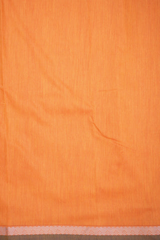 Copper Zari Border Tangerine Orange Apoorva Semi Silk Saree