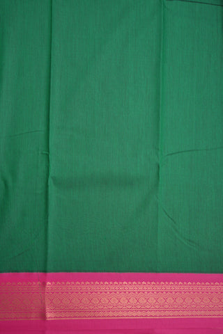 Copper Zari Motifs Emerald Green Apoorva Semi Silk Saree