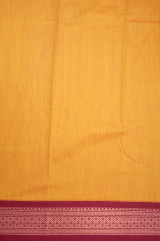 Copper Zari Motifs Mustard Yellow Apoorva Semi Silk Saree