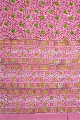 Creeper Printed Pink Double Bedspread With Pillow Cover