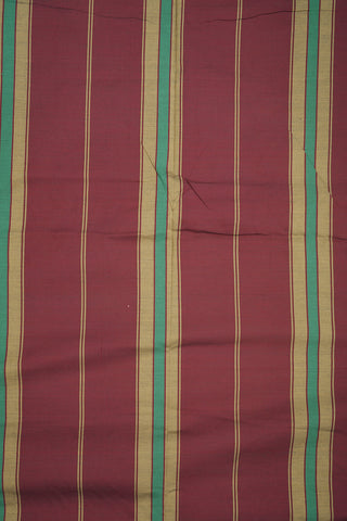 Contrast Temple Border Ivory Dharwad Cotton Saree
