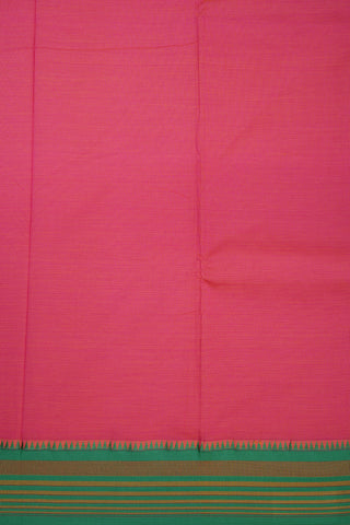 Plain Punch Pink Dharwad Cotton Saree