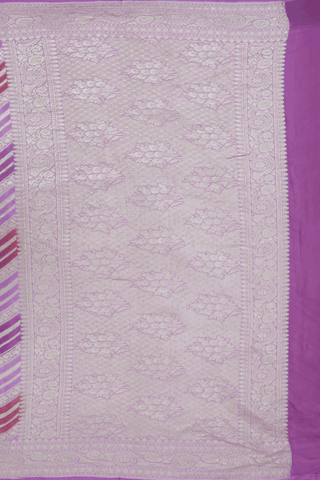 Diagonal Design Multicolor Georgette Banarasi Silk Saree