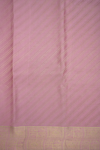 Diagonal Zari Design Blush Pink Mysore Silk Saree