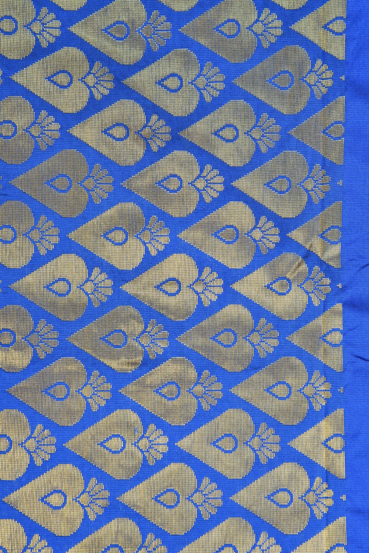 Diamond Border Design Cobalt Blue Apoorva Art Silk Saree