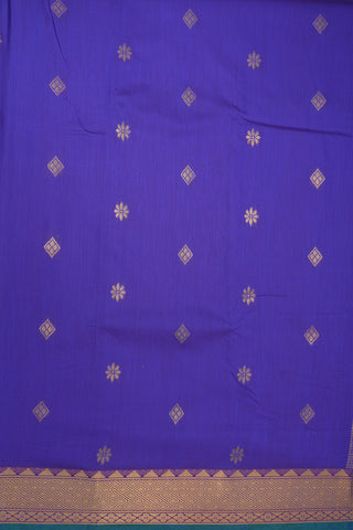 Diamond And Floral Zari Motifs Royal Blue Apoorva Art Silk Saree