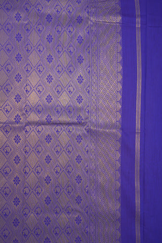 Diamond And Floral Zari Motifs Royal Blue Apoorva Art Silk Saree