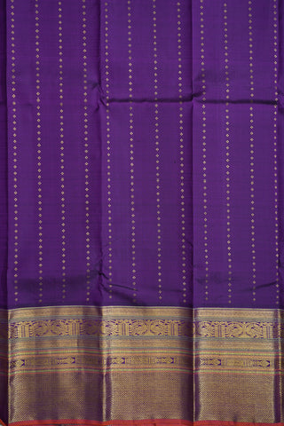 Diamond And Peacock Zari Border Mustard Yellow Kanchipuram Silk Saree